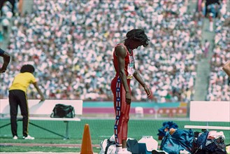 Jackie Joyner Kersee (USA) competing at the 1984 Olympoic Summer Games.