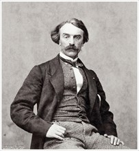 Jean Léon Gérôme (1824-1904), French painter, artist and sculptor, portrait photograph by Goupil, 1869-1871