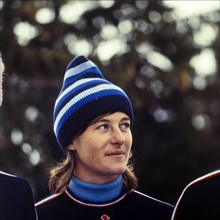 Ingrid Lafforgue, French olympic female ski Team, Grenoble winter Olympic Games, Grenoble, Isere, France, 1968