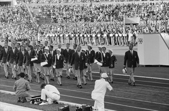Olympic Games at Rome. Opening. Dutch participants, August 25, 1960, athletes, opening., The Netherlands, 20th century press agency photo, news to remember, documentary, historic photography 1945-1990...