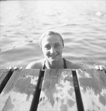 Swimmer Hanny Termeulen, participant at the Olympic Games 1948, July 27 1948, sports, swimming, The Netherlands, 20th century press agency photo, news to remember, documentary, historic photography 19...