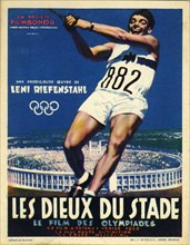Belgian Poster for OLYMPIA Part One Fest Der Voelker / Festival of Nations 1938 director / writer LENI RIEFENSTAHL Olympia Film GmbH / International Olympic Committee / Tobis Filmkunst
