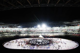 Ambiance, illustration during the Olympic Games Tokyo 2020, Opening Ceremony on July 23, 2021 at Olympic Stadium in Tokyo, Japan - Photo Kanami Yoshimura / Photo Kishimoto / DPPI / LiveMedia