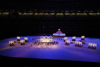 Ambiance, illustration during the Olympic Games Tokyo 2020, Opening Ceremony on July 23, 2021 at Olympic Stadium in Tokyo, Japan - Photo Yuya Nagase / Photo Kishimoto / DPPI / LiveMedia