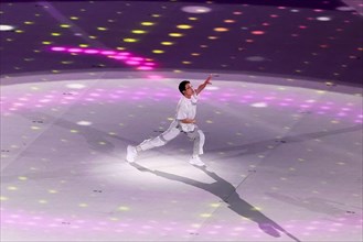 Tokyo, Japan, 23 July, 2021. Performer dances during the Opening Ceremony of the Tokyo 2020 Olympic Games at Olympic Stadium. Credit: Pete Dovgan/Speed Media/Alamy Live News