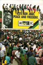 19940312 - Nelson Mandela's presidental election capmpaign in South Africa in 1994. Photo: Ulf Berglund / SCANPIX / Kod: 33490
