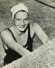 US Swimmer Barbara Jensen competing in the Olympic Games, USA 1948