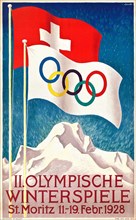 Winter Olympic Games poster - II. OLYMPISCHE WINTERSPIELE, ST. MORITZ 1928