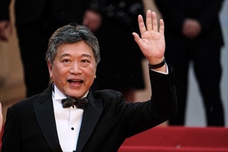 Cannes, France. 17th May, 2023. Hirokazu Kore-eda photographed at the Red Carpet for the film Monster (Kaibutsu) during the 76th Cannes International Film Festival at Palais des Festivals in Cannes, F...