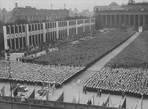 Berlin Olympics 1936. The 1936 Summer Olympics (German: Olympische Sommerspiele 1936), officially known as the Games of the XI Olympiad (German: Spiele der XI. Olympiade) and commonly known as Berlin ...