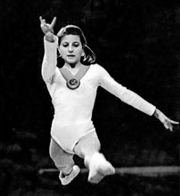 Olga Korbut. Portrait of the Belarusian gymnast, Olga Valentinovna Korbut (b. 1955), c. 1972