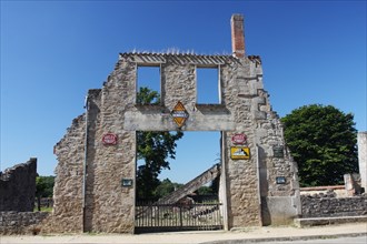 The Remains of the Garage in the Village of Oradour sur Glane in the Haute Vienne Department 87 of France