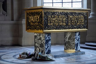 Tomb of Hubert Lyautey, French Army general  and Marshal of France. Hôtel National des Invalides, Paris, France.