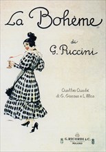 LA BOHEME Poster for early production of Puccini's opera