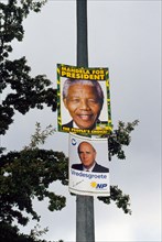 Black activist Nelson Mandela challenged F.W. de Klerk in South Africa's first multi-racial elections in 1994. Mandela won.