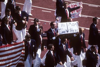 USA Team during the Opening Ceremonies at the1988 Olympic Summer Games, Seoul Korea.