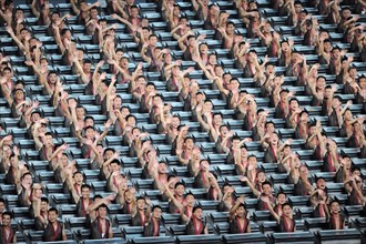 Chinese performers during the Opening Ceremony of the Beijing 2008 Olympic Games at the National Stadium, known as Bird's Nest, Beijing, China, 08 August 2008. PEER GRIMM ###dpa###