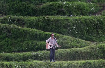 Frank Turner performs during the Opening Ceremony of the London 2012 Olympic Games, London, Britain, 27 July 2012. The 2012 Summer Olympic Games will be held in London from 27 July to 12 August 2012. ...