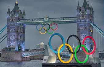 Tower Bridge at the opening of the Olympic games in 2012