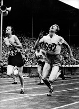 Aug. 4, 1948 - London, England, U.K. - The 1948 Summer Olympics were held in London, they were the first Summer Olympics since the 1936 Berlin Games due to World War II.  PICTURED: The dramatic finish...