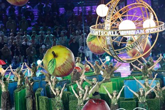 Artists perform in the Olympic Stadium during the opening ceremony of the London 2012 Paralympic Games, London, Britain, 29 August 2012.