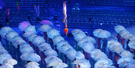 Performers in the Olympic Stadium during the opening ceremony of the London 2012 Paralympic Games, London, Britain, 29 August 2012. The London 2012 Paralympic Games run through the closing ceremony on...