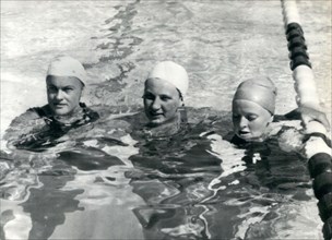Aug. 26, 1960 - Olympic swimmers Bartos,Rikson and Iere in Rome 100 M race