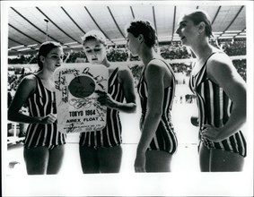 Oct. 10, 1964 - Olympic games in Tokyo. It's Wonderful to be a winner.: Members of the U.S.A.'s Women 4x100 Metres Medley Relay