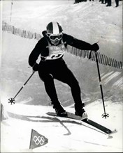 Feb. 02, 1968 - Winter Olympics - Australia win the Gold and Bronze in Women's downhill ski race: Olga Pall, a 20-year-old Austrian girl, scored a decisive victory and win a gold medal in the Women's ...