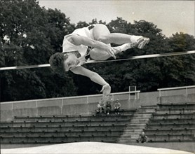 Jul. 20, 1968 - Women's A.A.A. Championships at Crystal Palace. High Jump Final. Photo shows Dorothy Shirley, clearing 5ft. 7 1/2 ins - the Olympic qualifying height - to win the High Jump Final, duri...