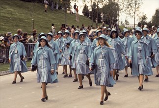 1976 Olympics in Montreal, Canada,  parade of athletes at Opening Ceremonies