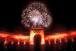 Opening Ceremonies at the 1984 Olympic Summer Games, Los Angeles, CA.