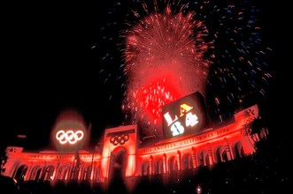 Opening Ceremonies at the 1984 Olympic Summer Games, Los Angeles, CA.