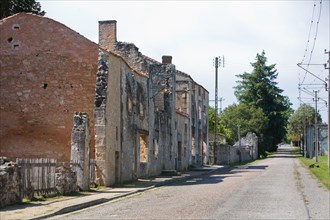 The ruined village of Oradour-Sur-Glane in France where 642 of its inhabitants, including women and children, were massacred