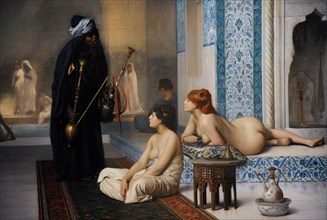 Jean-Leon Gerome (1824-1904). French painter. Pool in a Harem, 1875. Oil on canvas. Hermitage Museum (The State Hermitage Museum). St. Petersburg. Russia.