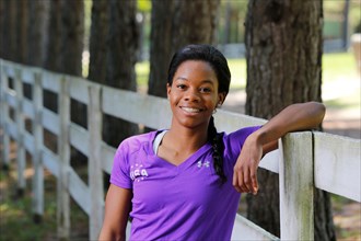 Gabby Douglas at the Karolyi Ranch, the USA Gymnastics National Team Training Center in the Sam Houston National Forest.