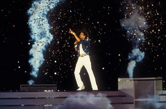 Lionel Richie performs at 1984 Olympic Games in Los Angeles.