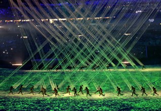 Rio De Janeiro, RJ, Brazil. 5th Aug, 2016. The legendary MaracanÃ£ Stadium was the site the opening ceremony of the 2016 Summer Olympic Games. Here, ] 2016 Summer Olympic Games - Rio Brazil.brian.pete...