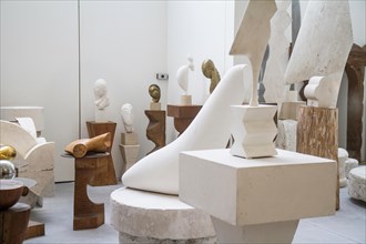 The atelier Constantin Brancusi displayed in his former studio next to centre pompidou in paris