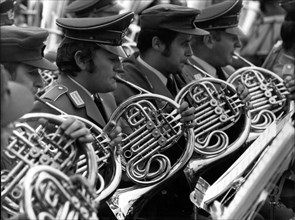 Aug. 24, 1972 - Here is the Munich Orchestra rehearsing Beethoven's 5th Symphony for the opening ceremony of the Munich Olympic Games. (Credit Image: © Keystone Press Agency/Keystone USA via ZUMAPRESS...
