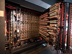 A working recreation of the Turing Machine or Bombe at the home of the WWll codebreakers at Bletchley Park in England.