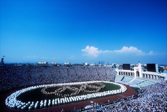 Opening ceremonies at the 1984 Olympic Summer Games, Los Angeles, CA