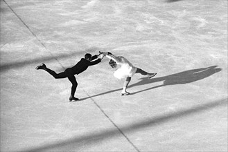 Winter Olympics - Germany, Third Reich - Olympic Winter Games, Winter Olympics 1936 in Garmisch-Partenkirchen.  German Maxi Herber and Ernst Baier (?) - Gold Medal winner for pair figure skating at th...