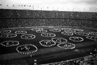 Summer Olympics 1936 - Germany, Third Reich - Olympic Games, Summer Olympics 1936 in Berlin. Opening Ceremony at the Olympic stadium. Image date August 1936. Photo Erich Andres