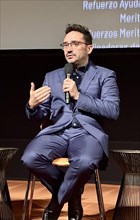 Spanish director J.A. Bayona takes part in a Q&A following a November 2023 screening of the film “Society of the Snow,” a film based on accounts of the survivors of the 1972 Andes flight disaster.
