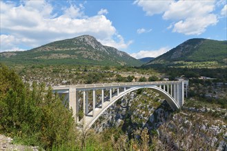 The Artuby bridge to the Verdon gorge place for bungee jumping France Provence