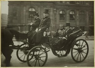 Arrival of Prince Alexander of Serbia (March 1916), the Prince and Mr Poincare leave City Hall. Prince Alexander I of Serbia and the President of the French Republic Raymond Poincaré leave City Hall, ...