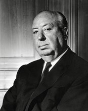 Publicity photo of film and television director Alfred Hitchcock  during his anthology television series "Alfred Hitchcock Presents" 1962 CBS. File Reference # 34000-234THA