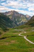 GR Tour du Mont-Blanc trail between les Chapieux and refuge des Mottets, Chapieux Valley, Savoie, Auvergne-Rhone-Alpes, France