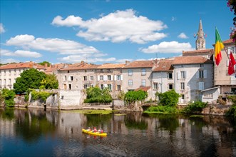 The Charente river, Confolens, Charente (16), Nouvelle-Aquitaine region, France